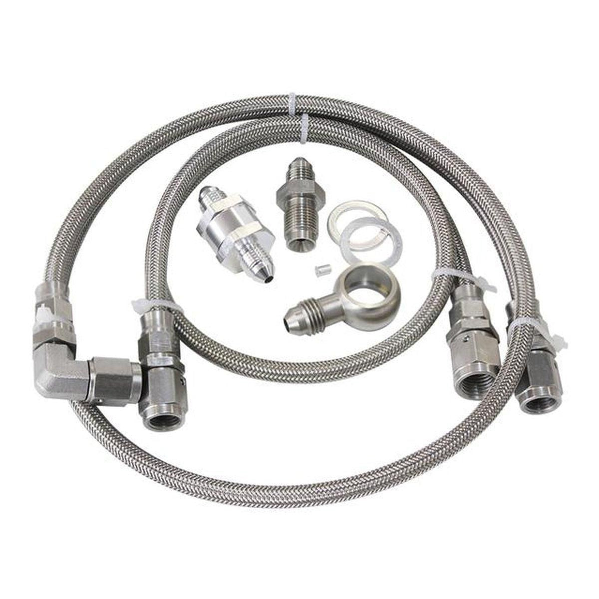 Aeroflow AF30-1000 Turbo Feed Oil Line Kit 30 Micron Filter Fits Ford BA-BF-FG
