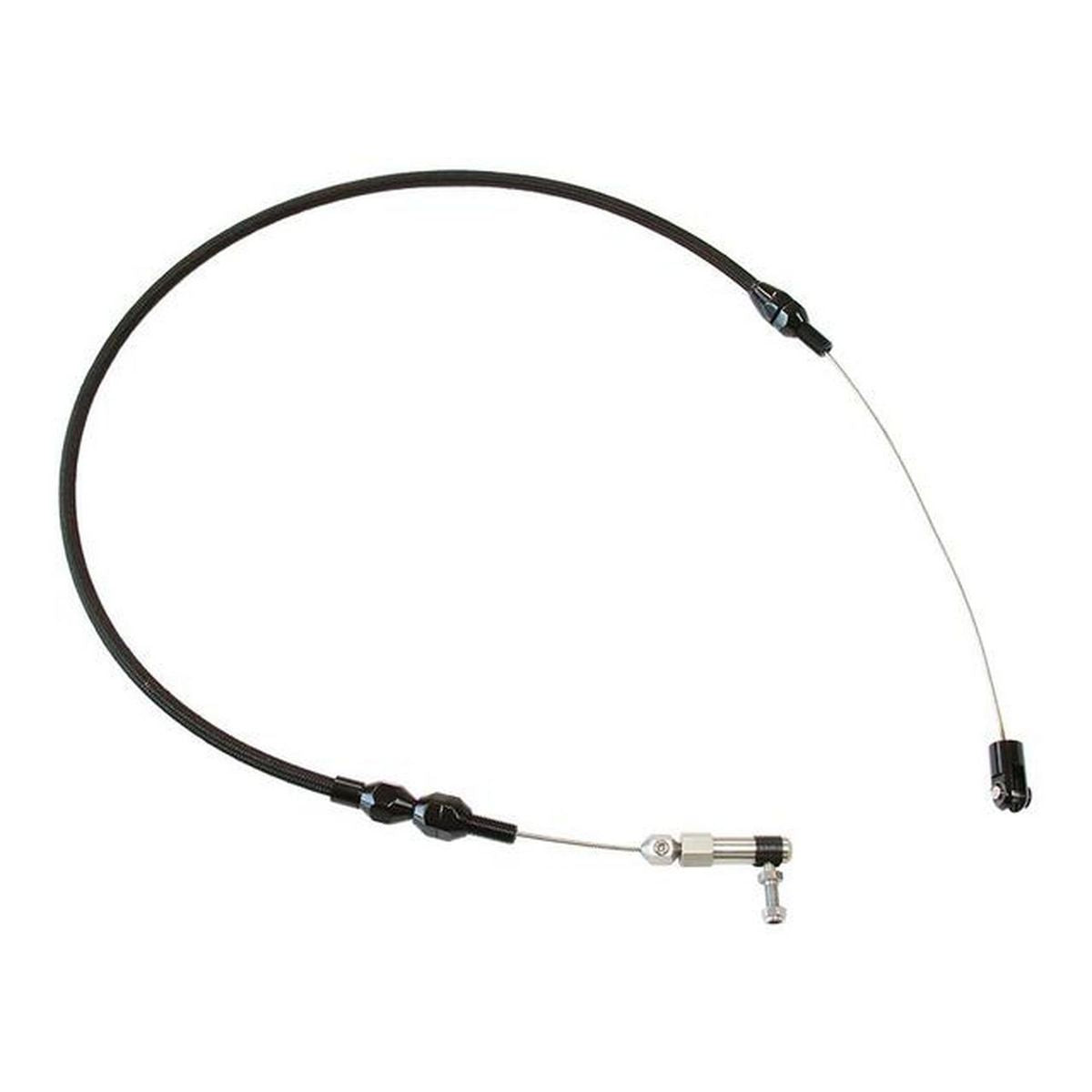 Aeroflow AF42-1100BLK Throttle Cable Stainless Steel 24" Long Black S/S