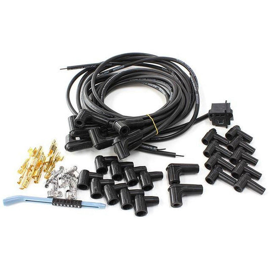 Aeroflow Universal Lead Set Black 90Deg V8 90Deg Plug Std & Hei
