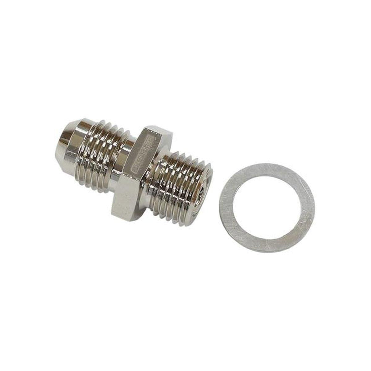 Aeroflow Transmission Adapter Short 9/16"-18 NPSM To -6an