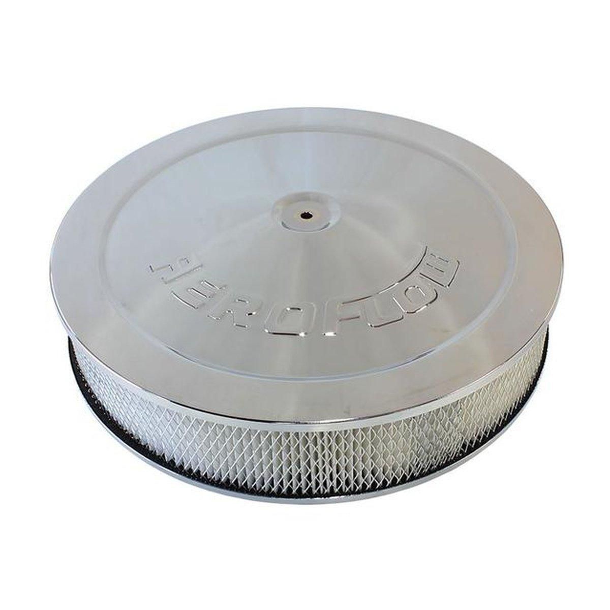 Aeroflow AF2856-1280 14" X 3" Air Cleaner Assy 5-1/8" Dropbase Chrome, Paper