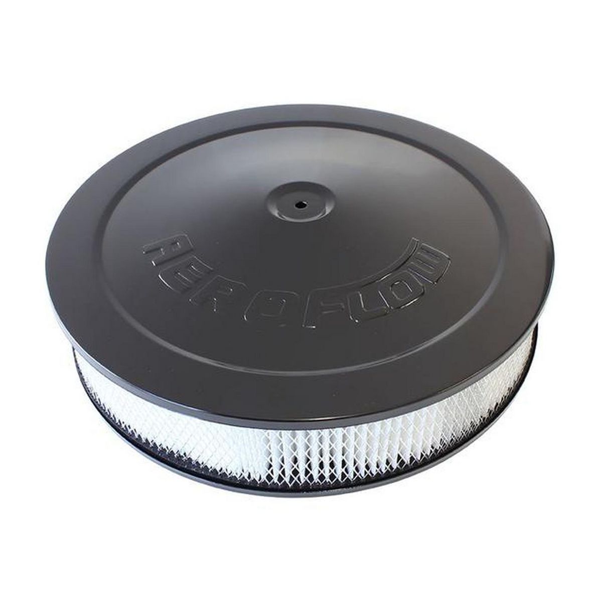 Aeroflow AF2256-1280 14" X 3" Air Cleaner Assy 5-1/8" Dropbase Black, Paper