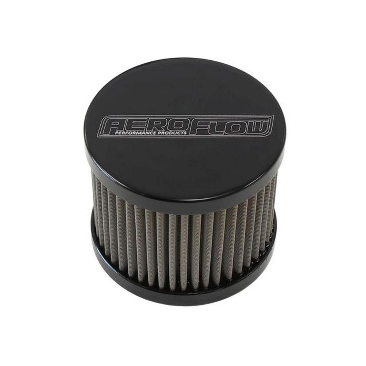 Aeroflow AF77-1002BLK Universal Breather Tank -8AN S/S Billet Breather