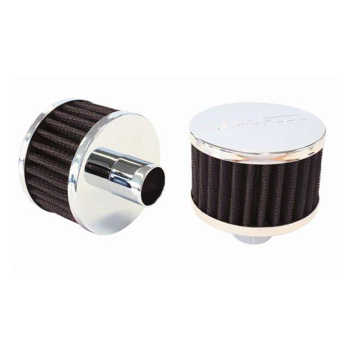 Aeroflow AF2871-1170 1" Push In Breather Filter 3" OD,2" High,Chrome Top