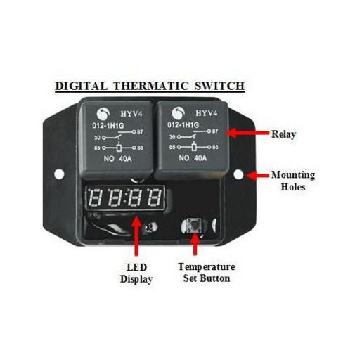 Davies Craig Digital Thermatic Fan Switch W/  Npt Thermal Sensor Kit 0445 445