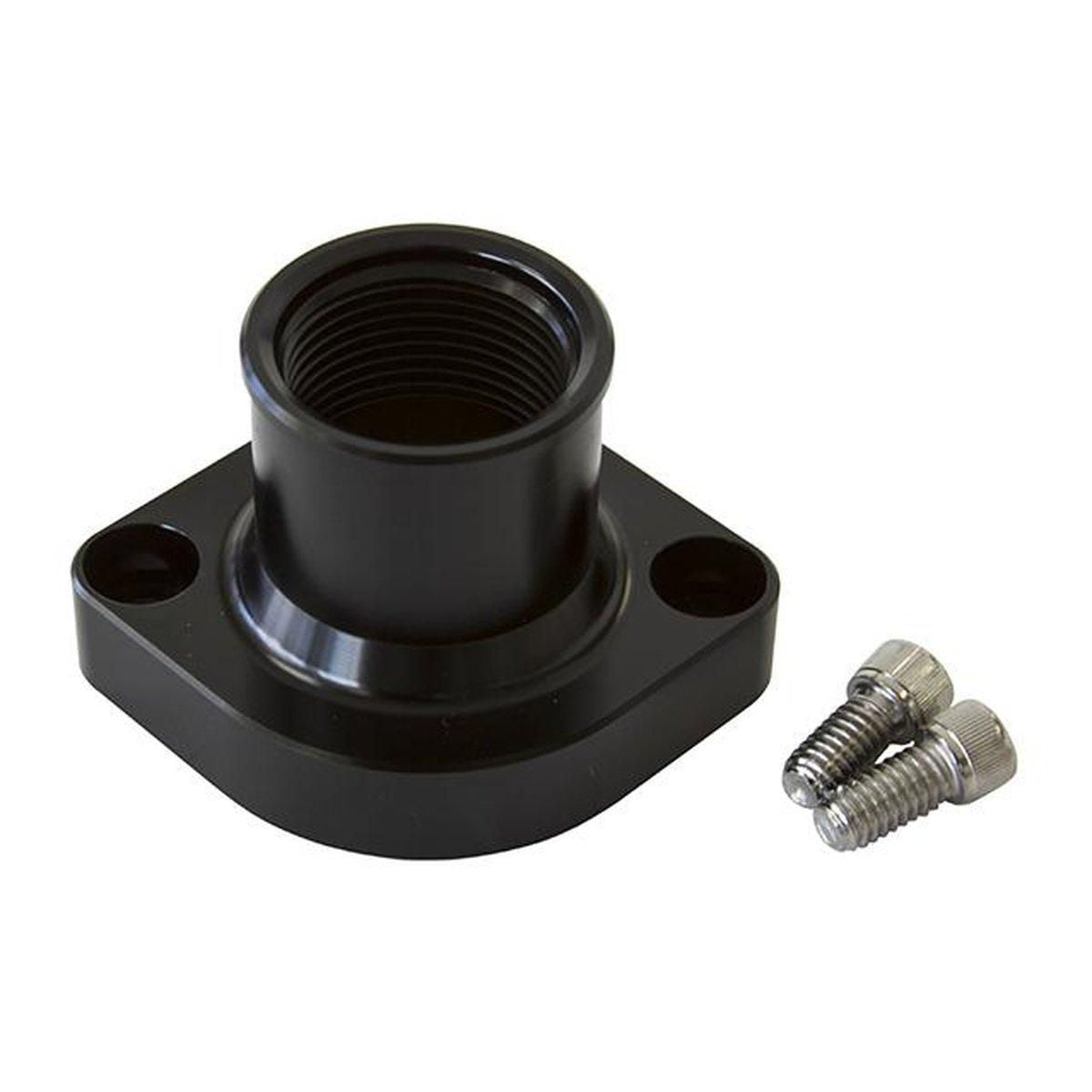 Aeroflow AF64-2021BLK Billet Thermostat Housing Black Straight Suits 302 351C