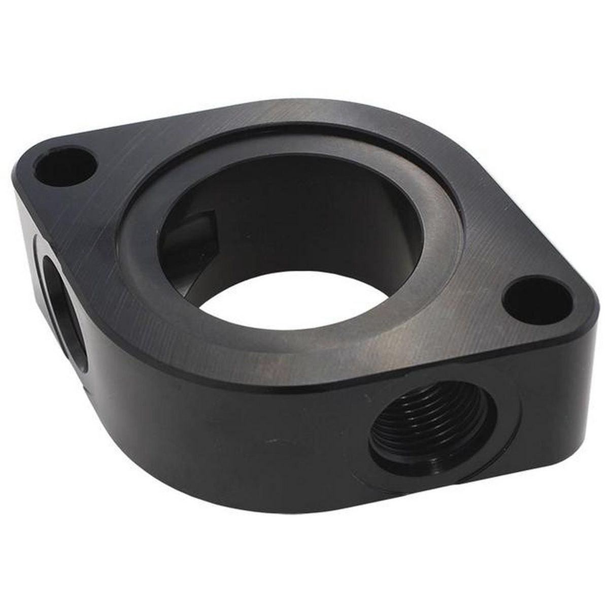 Aeroflow AF64-4051BLK Water Neck Spacer With 2 X -8ORB Aux Port Fits Chev