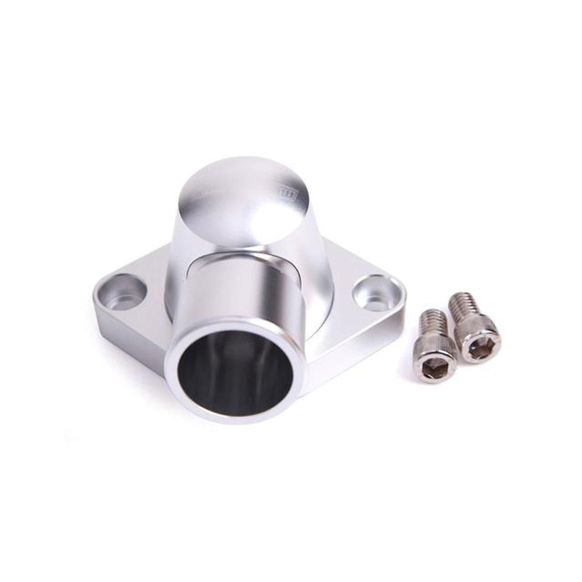 Aeroflow AF64-2034S Billet Thermostat Housing Silver Swivel Fits SBC BBC