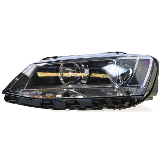 APG All Crash Halogen Manual Adjust Head Lamp Passenger Side Certified Suits Volkswagen Jetta 1B 2011 to 2017 VJU-21030LHQ