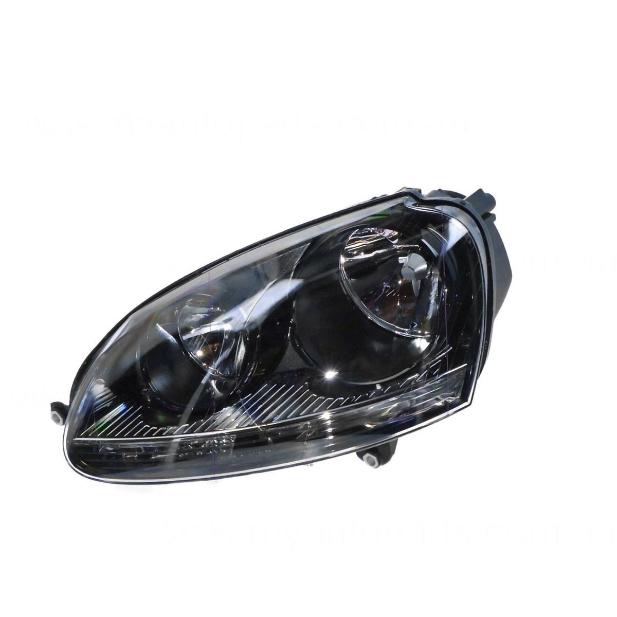 APG All Crash Black Head Lamp Passenger Side Certified Suits Volkswagen Golf MK 5 2004 to 2009 VGF-21034LHQ