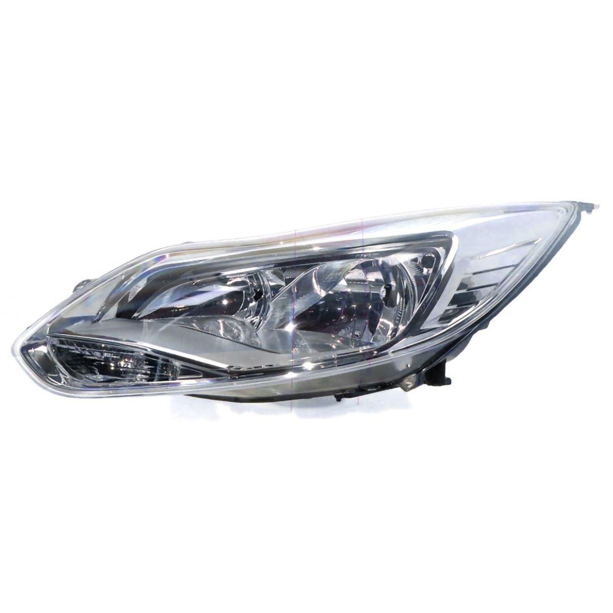 APG All Crash Chrome Head Lamp Passenger Side Certified Suits Ford Focus LW 2011 to 2012 FOD-21031LHQ
