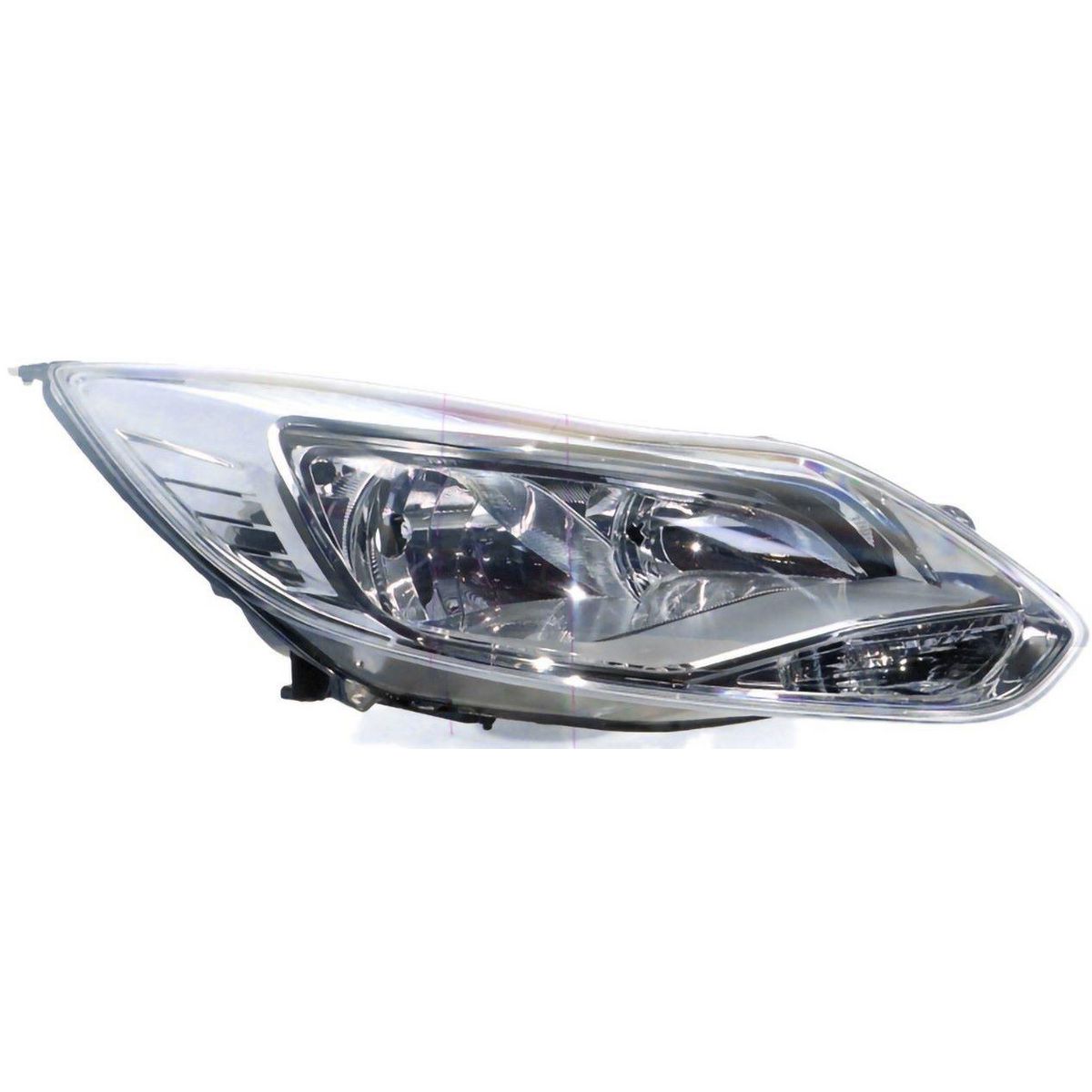 APG All Crash Chrome Head Lamp Drivers Side Certified Suits Ford Focus LW 2011 to 2012 FOD-21031RHQ