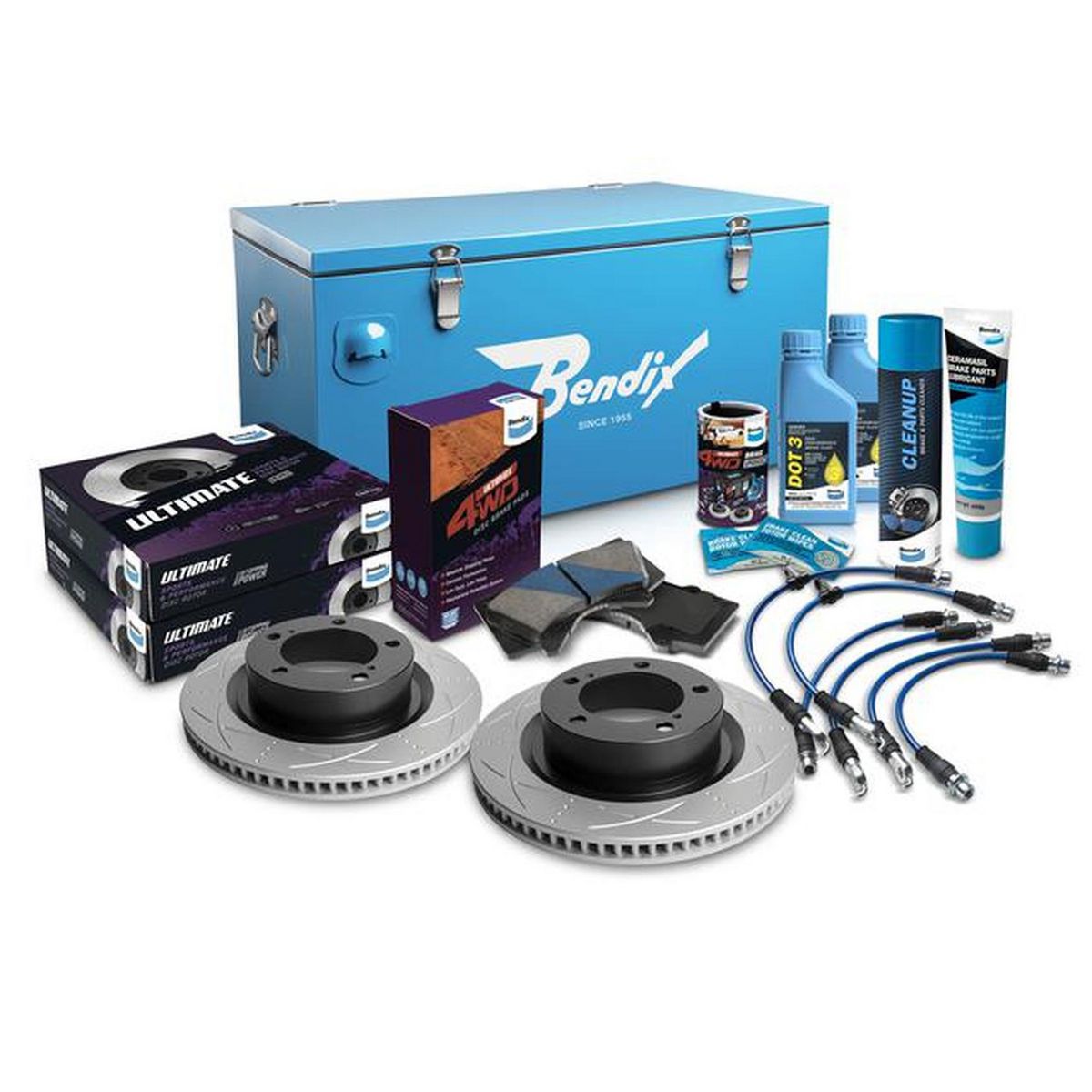 Bendix Ultimate 4x4 Brake Upgrade Kit Front U4WD-BUK17