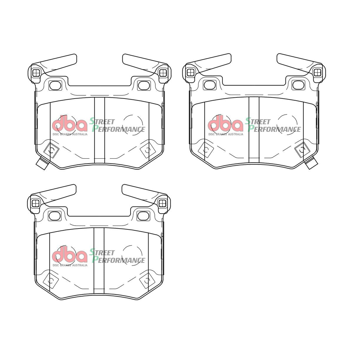 DBA Street Performance Brake Pad Set Rear DB1504SP