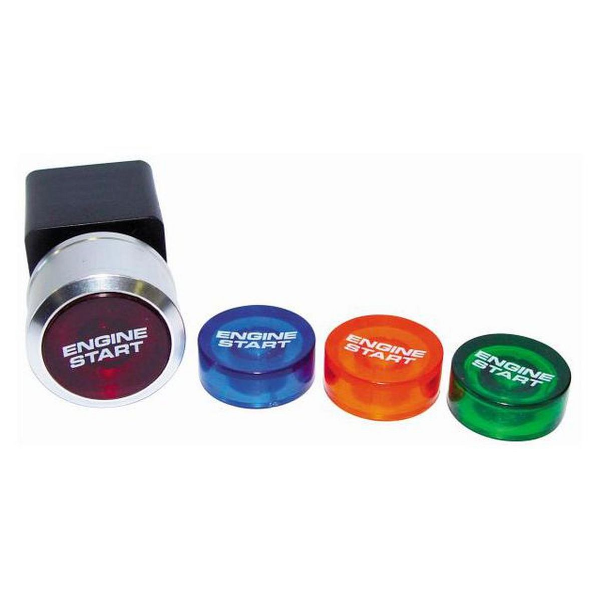 Aeroflow AF49-5555 Engine Start Switch Red,Orange,Blue & Green Button