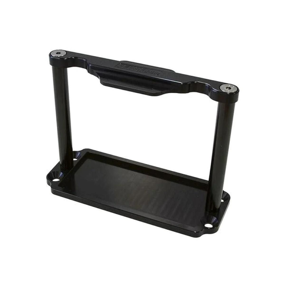 Aeroflow AF64-2100BLK Battery Hold Down Tray Black Billet