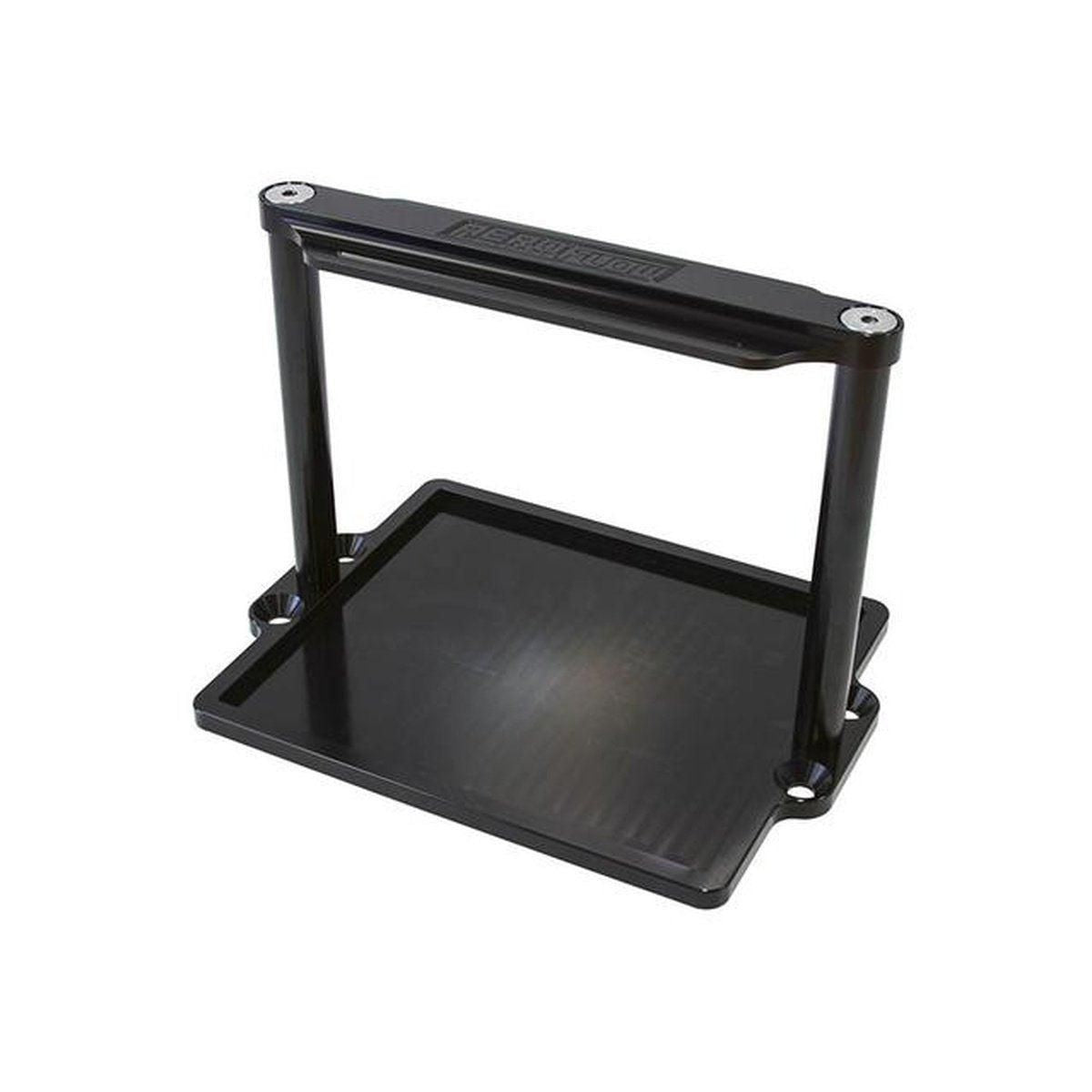 Aeroflow AF64-2101BLK Battery Hold Down Tray Black Billet