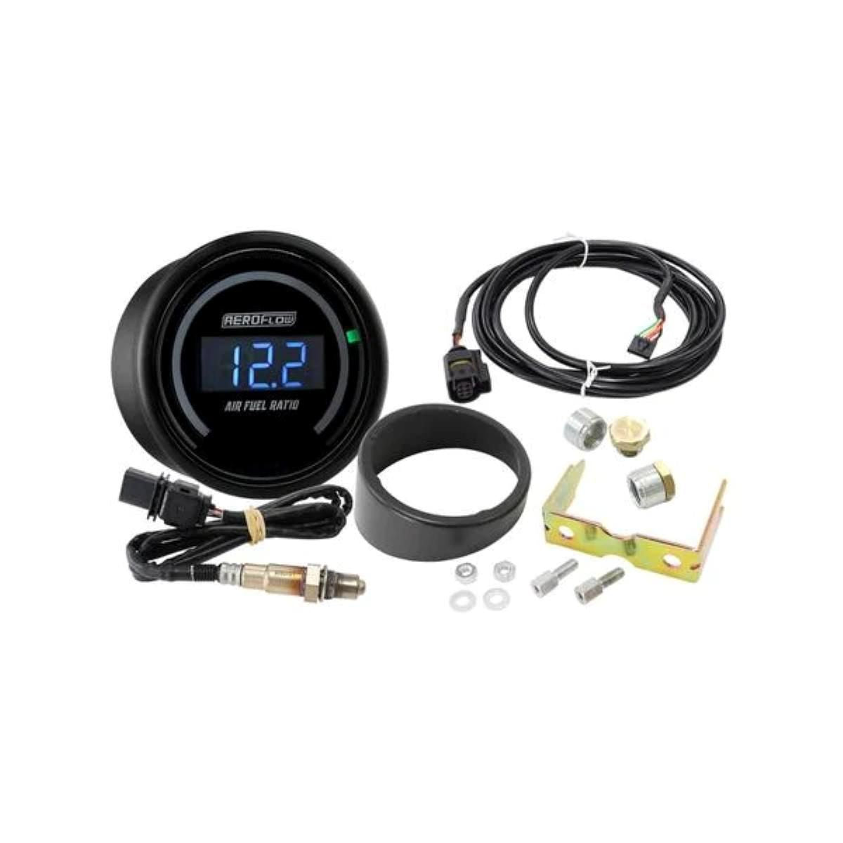 Aeroflow Air Fuel Ratio Gauge Kit Wideband AFR 2-1/16"