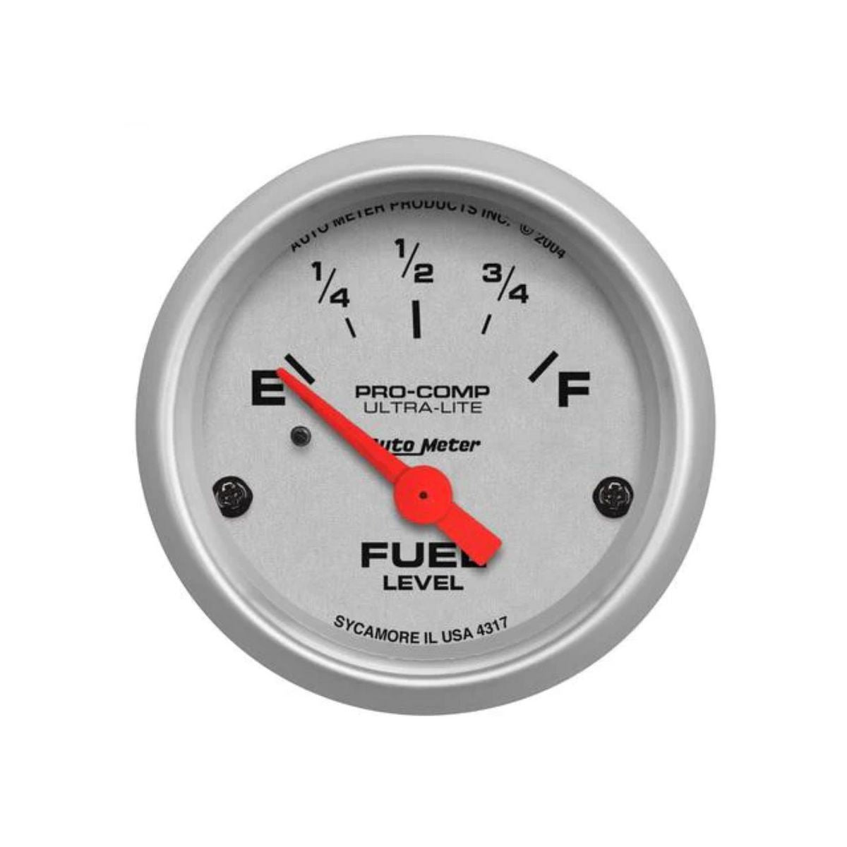 Autometer Ultra-Lite 2-1/16in Fuel Level Gauge 0-30 Ohm Short Sweep Electric AU4317
