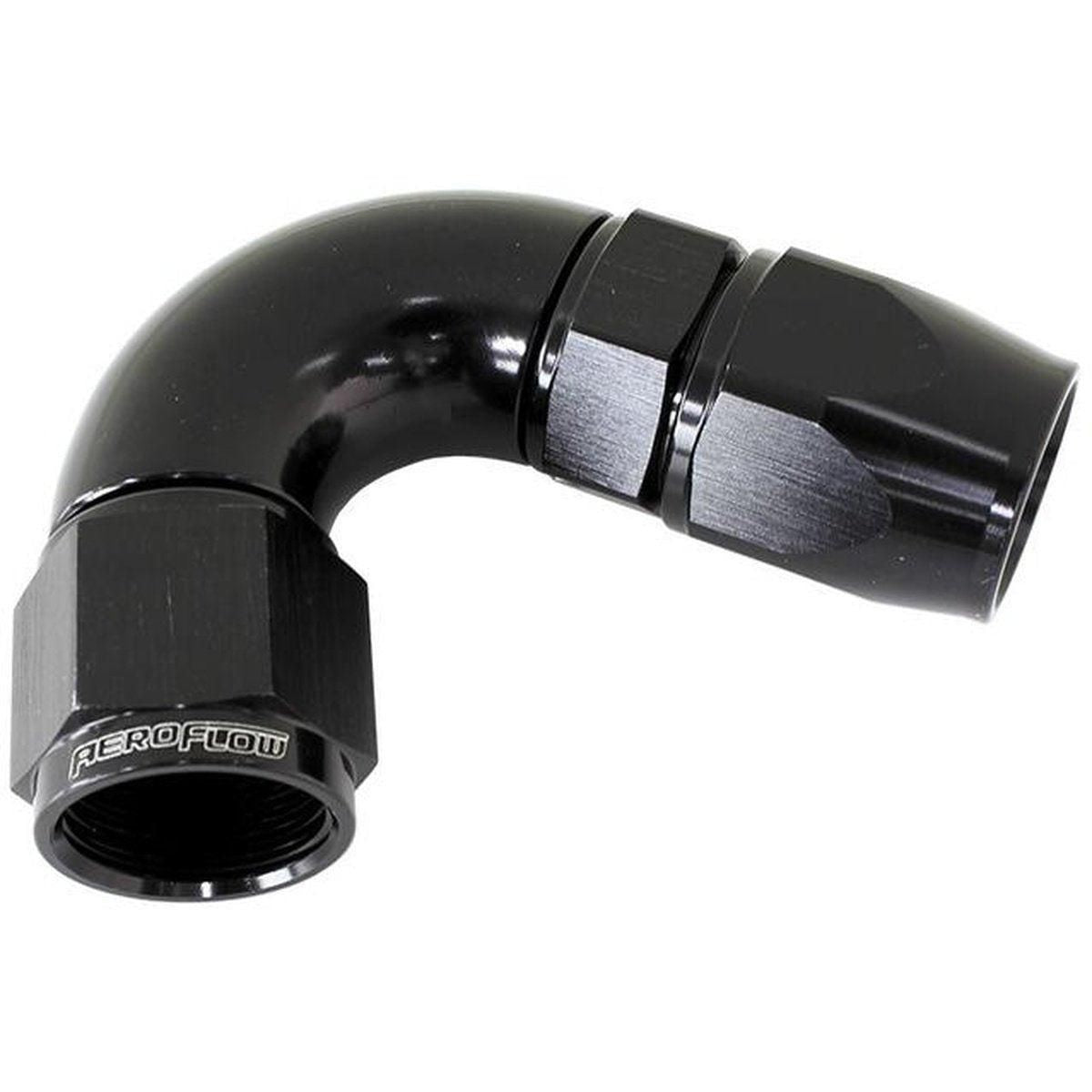 Aeroflow AF574-10DBLK 120 Deg -10AN Full Flow Teflon Hose End Black 1 Piece Fullflo AF574-10DBLK