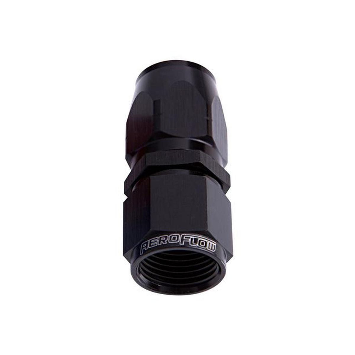 Aeroflow AF501-16BLK Alloy Straight Hose End -16AN Black Cutter Style Swivel Nut AF501-16BLK