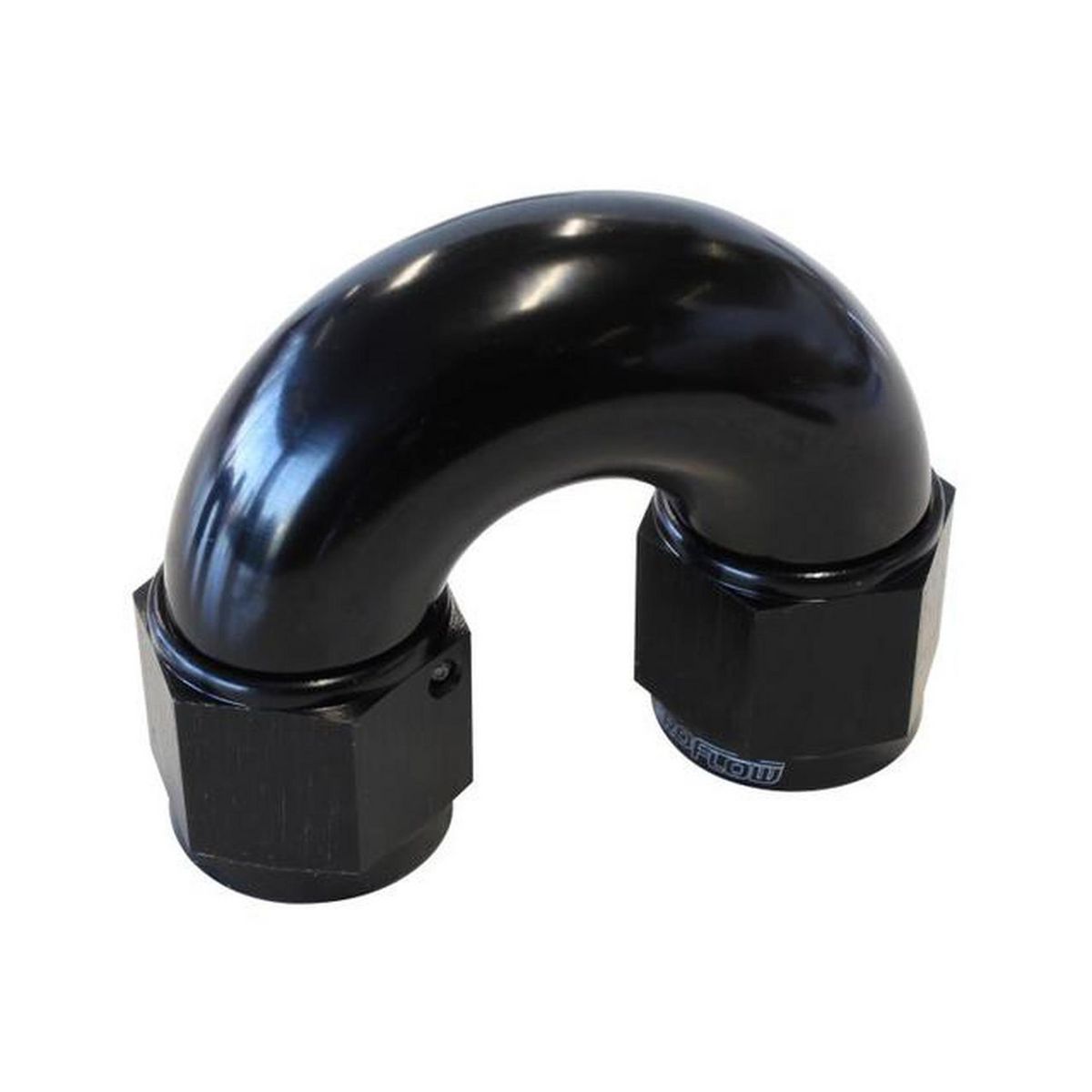 Aeroflow AF536-10BLK -10AN 180 Deg Swivel Coupler Black Billet Full Flow 1 Piece AF536-10BLK