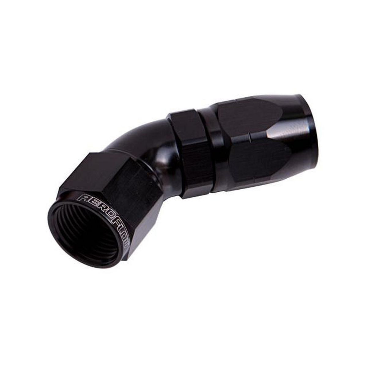 Aeroflow AF552-16BLK Alloy 45 Deg Hose End -16AN Black Cutter Style Full Flow AF552-16BLK