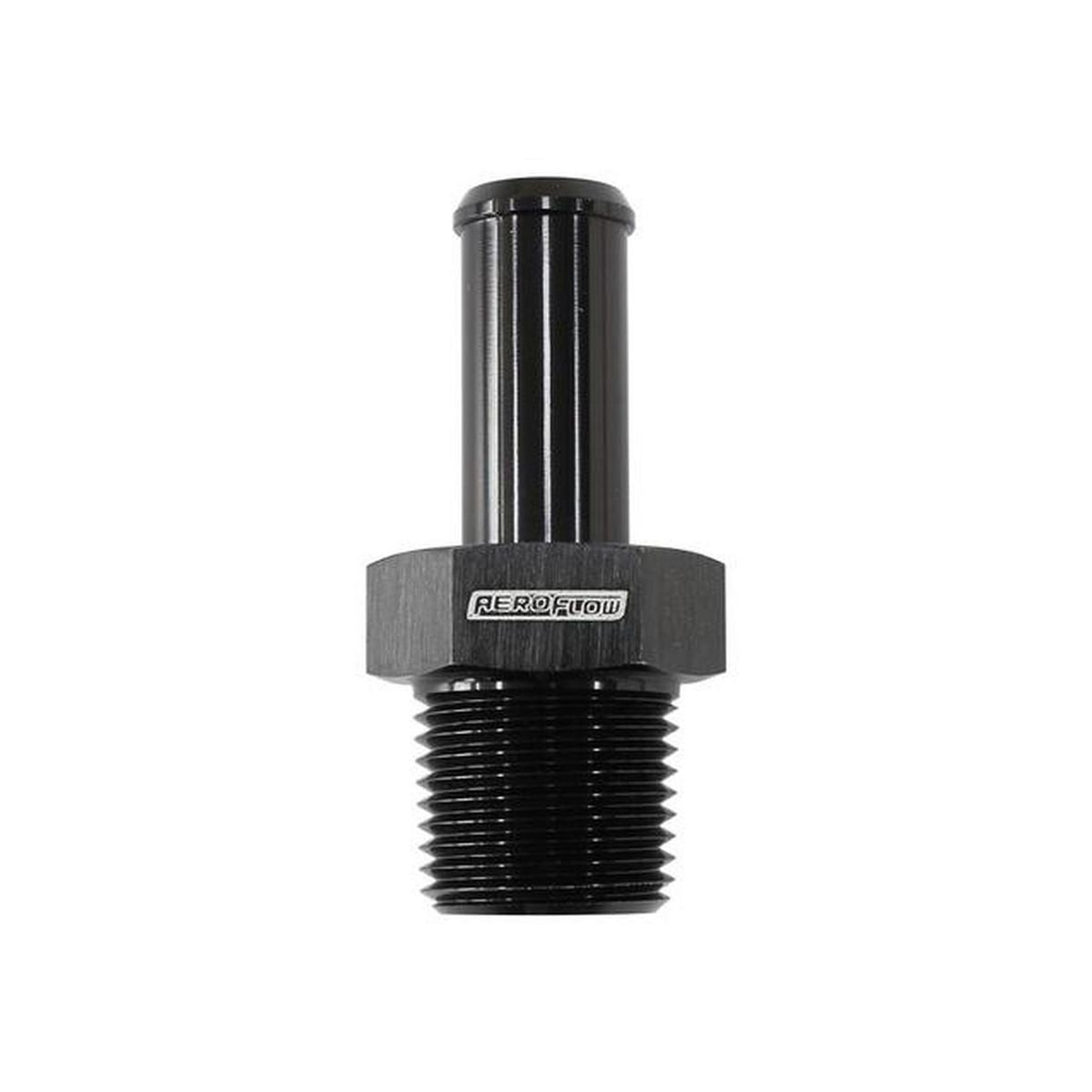 Aeroflow AF841-08ANBLK Black Male 3/8" Npt To -8AN Barb Straight Suits 100/450 Series Hose