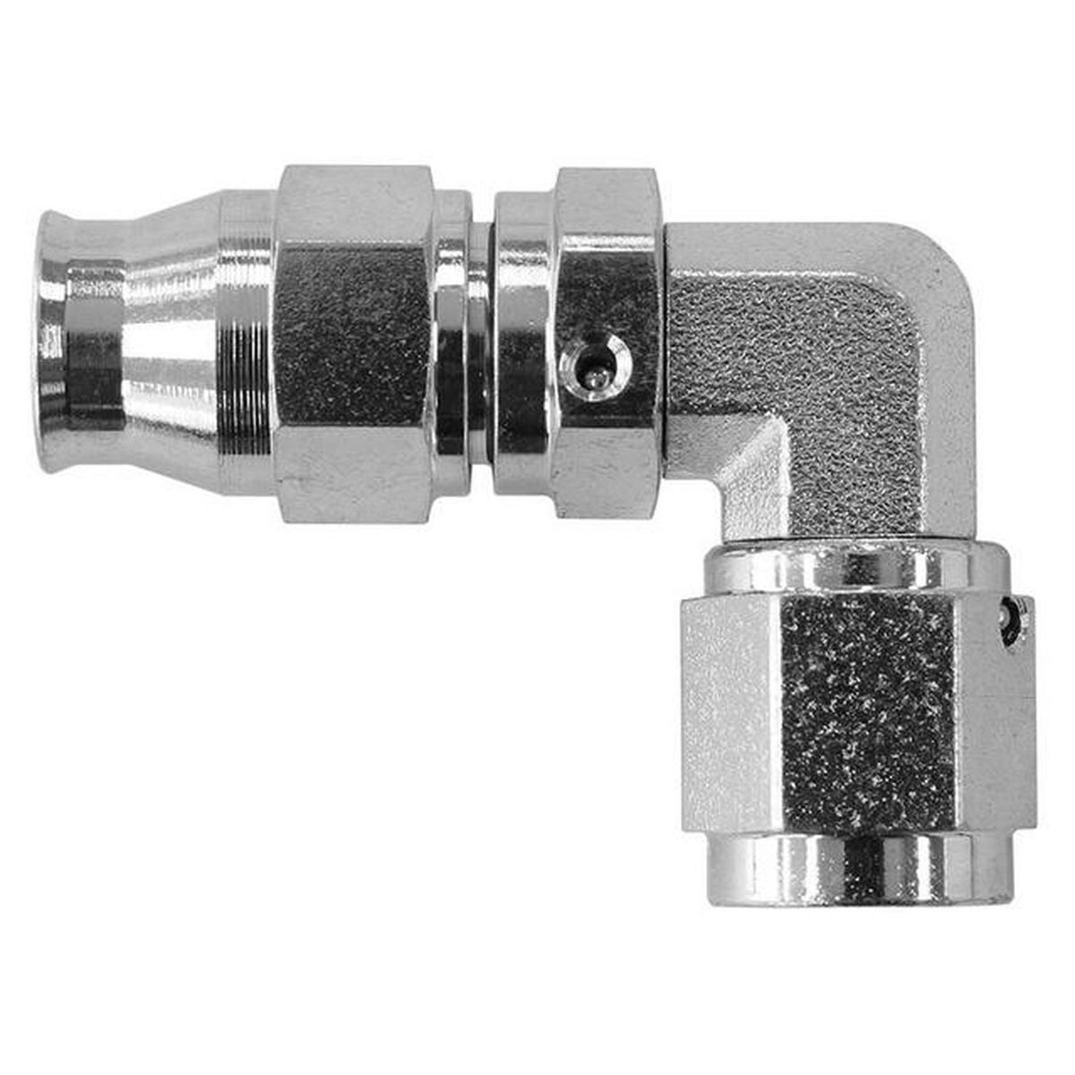 Aeroflow AF203-04S Steel 90 Deg Hose End -4AN Steel Full Swivel Suits Teflon AF203-04S