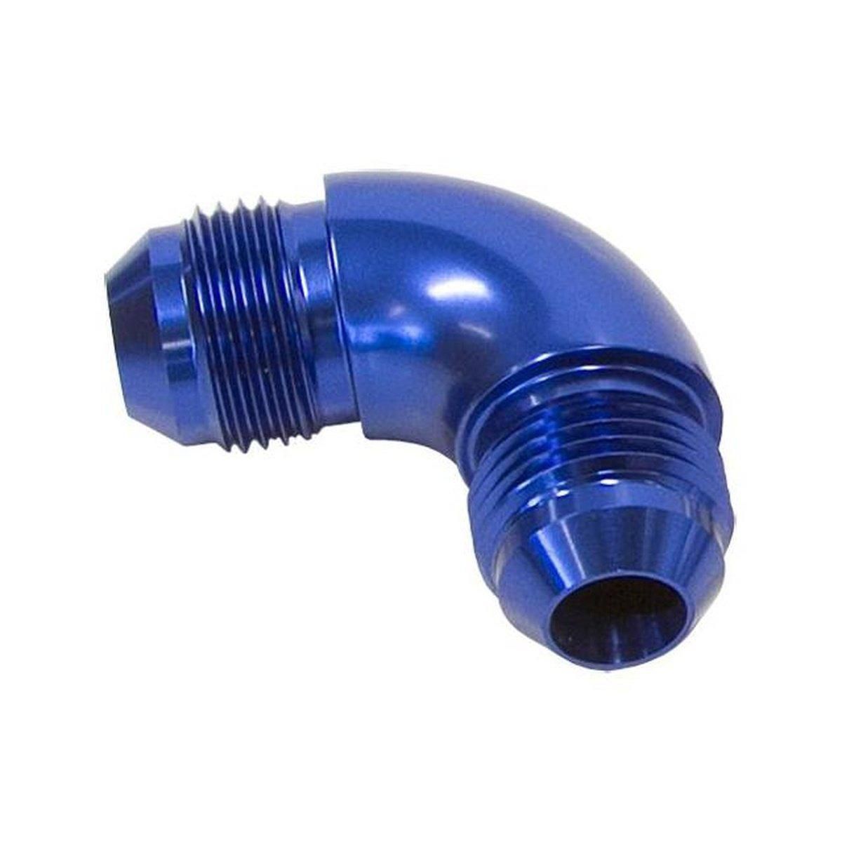 Aeroflow AF521-08 -8AN 90 Deg Male Flare Union Blue Full Flow No Restriction AF521-08