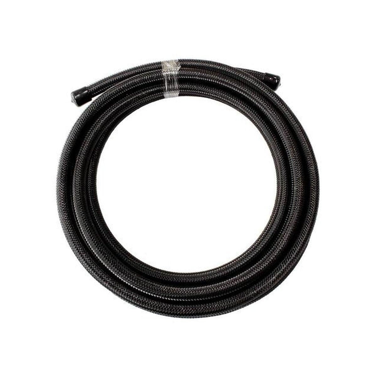 Aeroflow AF200-04-3MBLK SS Teflon Braided Hose -4AN 3M Black Stainless 8mm OD