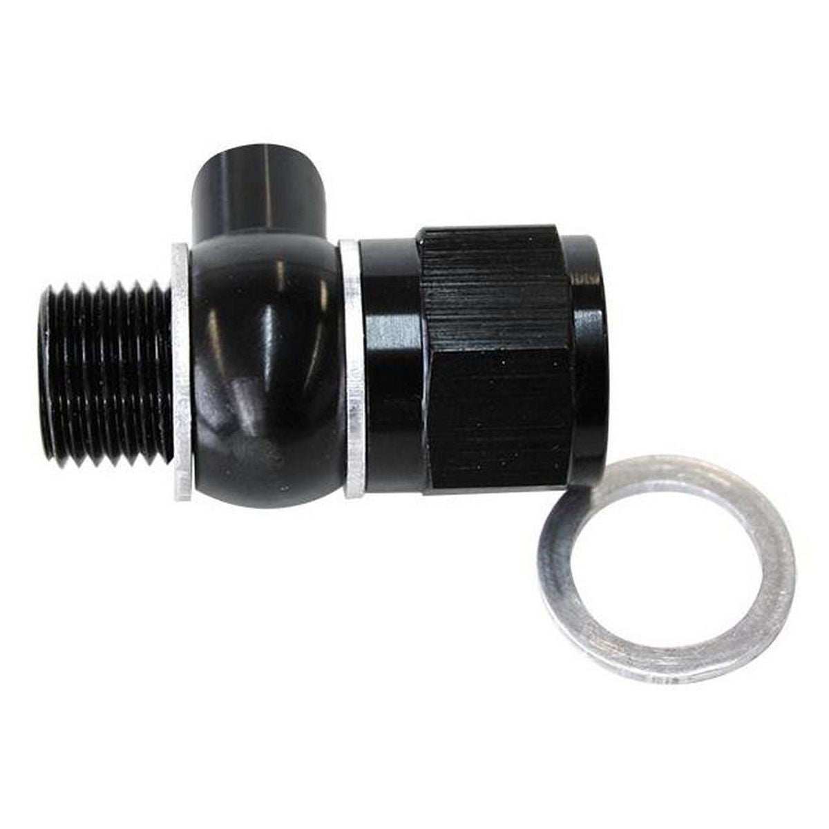 Aeroflow AF166-05-02BLK Oil Pressure Adapter Allows 1/8" Npt Aux Port Fits LS Chev