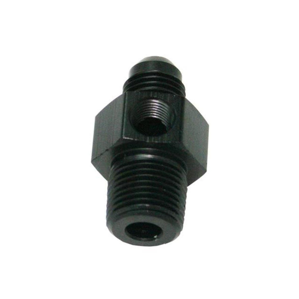 Aeroflow AF139-04-02BLK Male 1/8"Npt To -4AN 1/8" Port Black 1/8" To -4AN ,1/8" Port