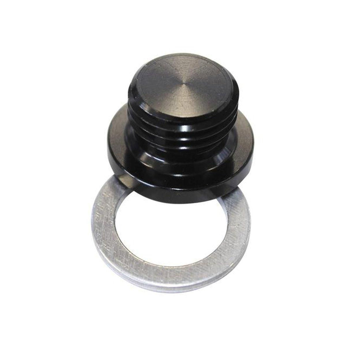 Aeroflow AF814-M10-02BLK Metric Port Plug M10 X 1.25 Black Low Profile Hex Plug
