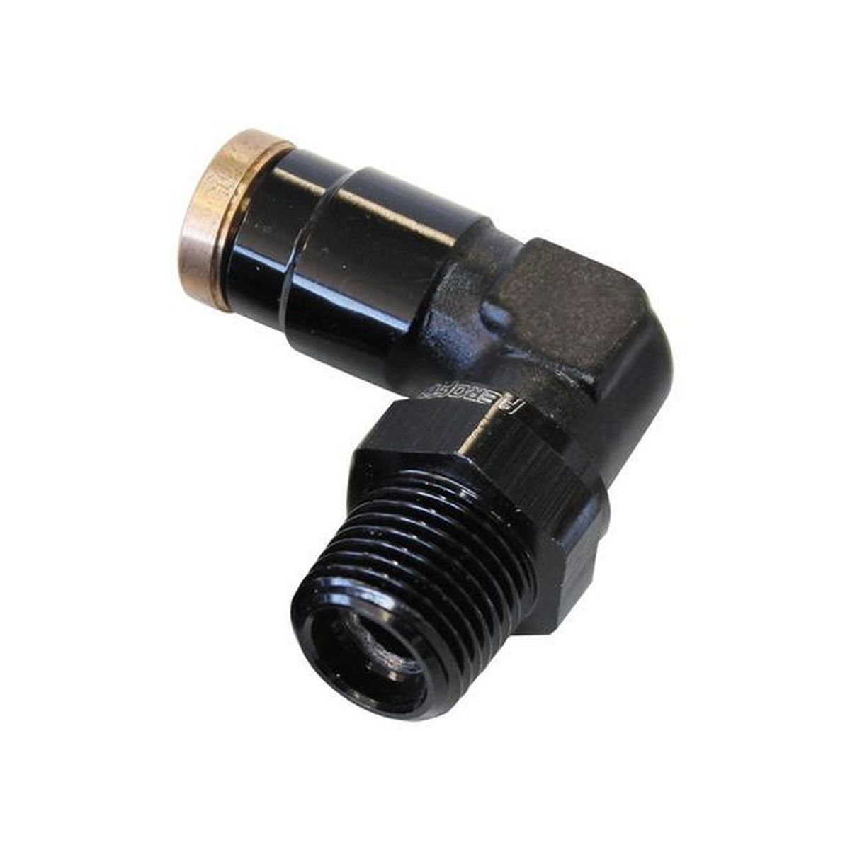 Aeroflow AF123-04-02BLK 1/8" Npt 90Degree To 1/4" 120 Series Nylon Black Fitting