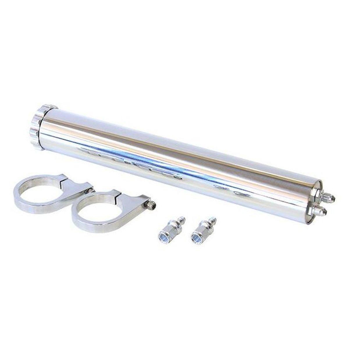 Aeroflow AF77-1021 Polished Billet Overflow Tank Billet Brackets,Fittings Inc