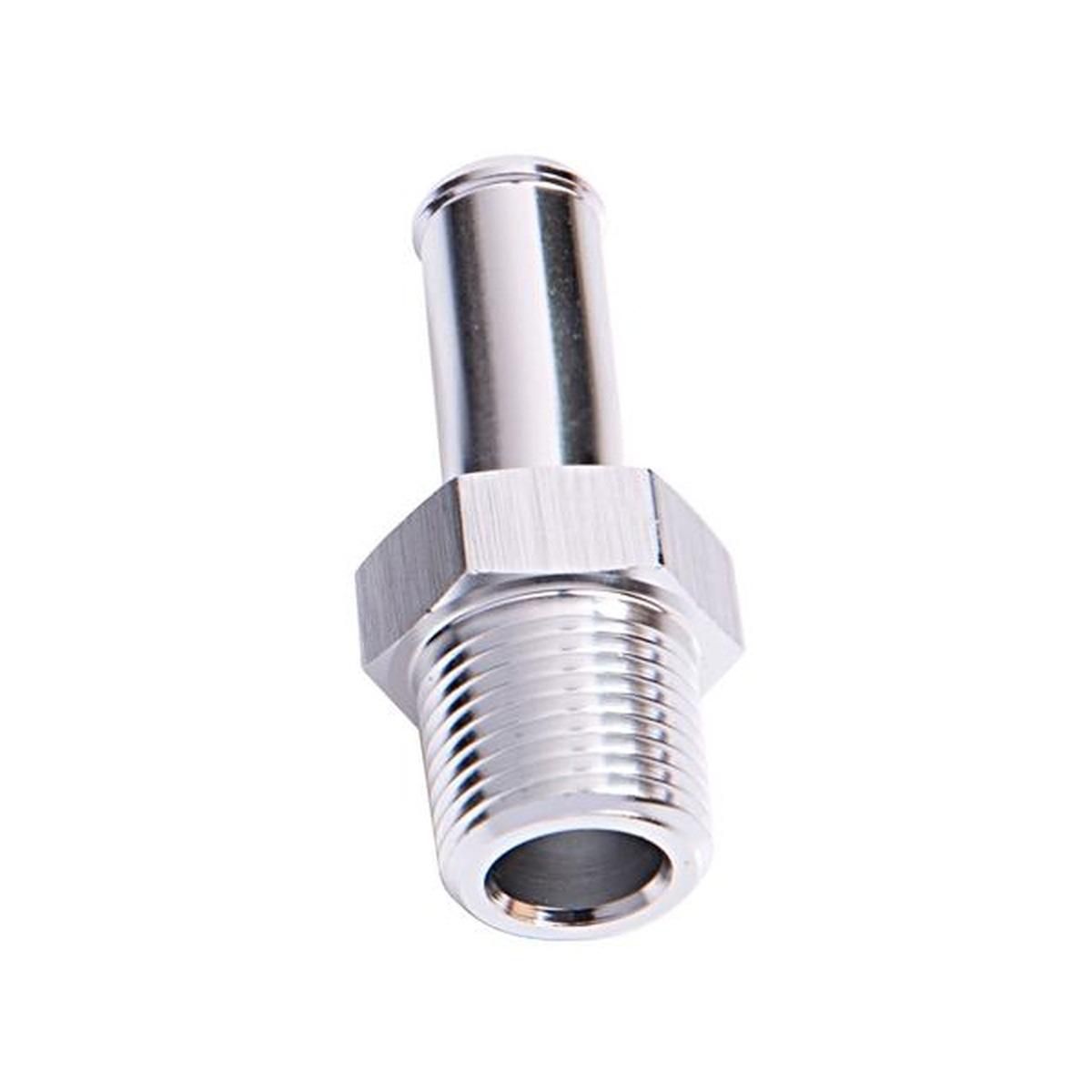 Aeroflow AF841-03-04S Male 1/8" Npt To 3/16" Barb Silver Straight Male To Male