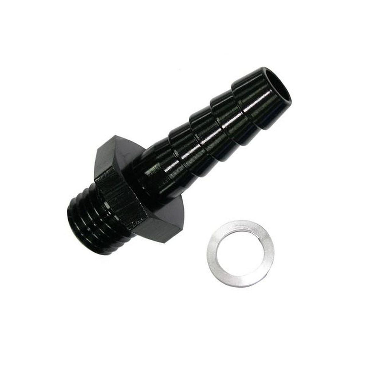 Aeroflow AF746-01BLK Metric M14x1.5 To 8mm Barb Black Use With 49-1015 Pump