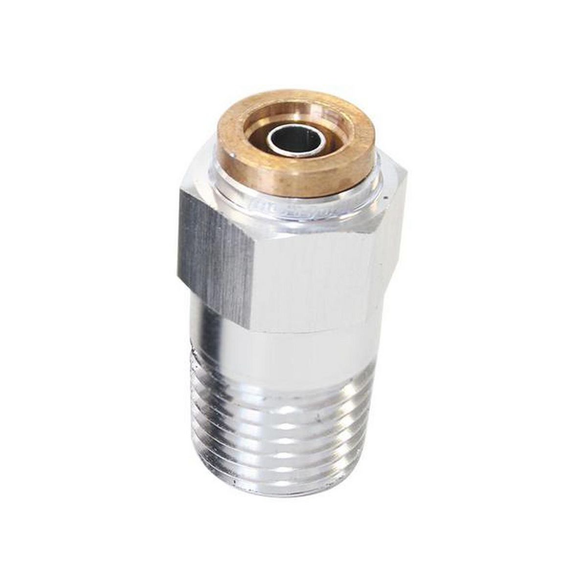 Aeroflow AF121-02S 1/8" Npt Straight To 3/16" 120Series Nylon Silver Fitting
