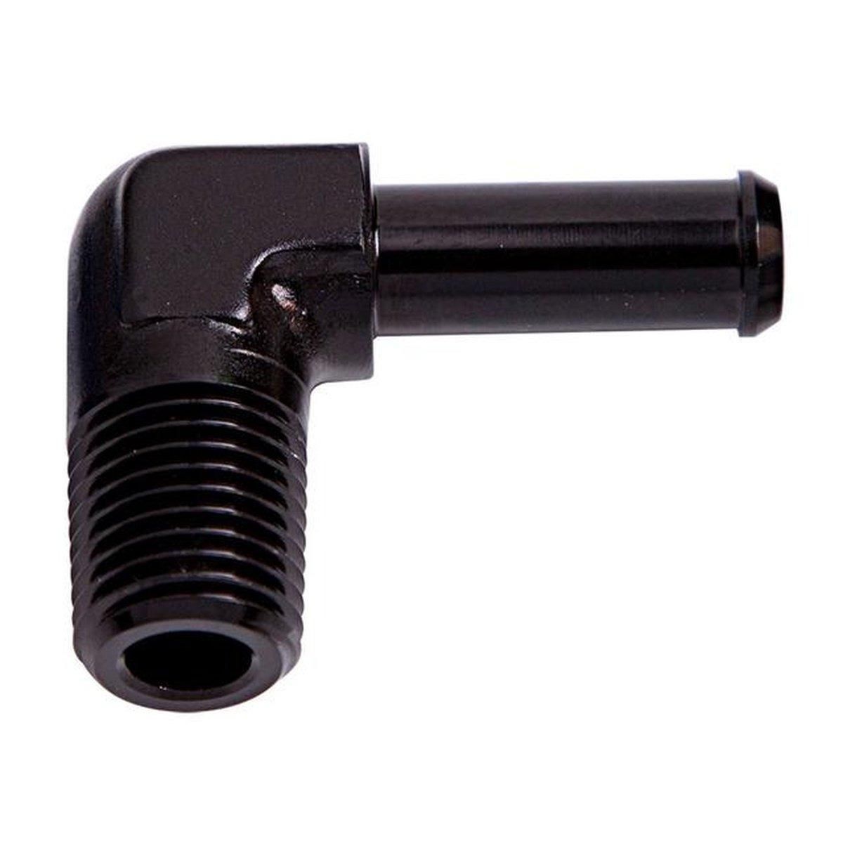 Aeroflow AF842-08-12BLK 90Deg 1/2" Npt To 3/4" Barb Black 90Deg Male To Male