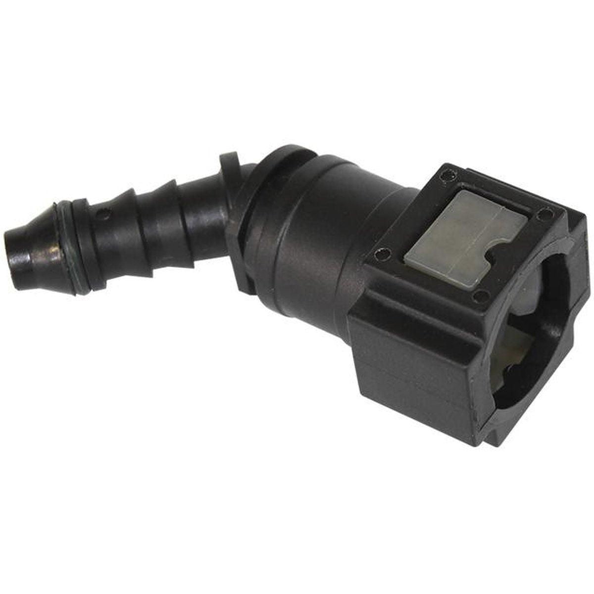 Aeroflow AF49-7001 Push On 5/16" EFI Fitting To 5/16" / 7.9mm Barb 45Degree