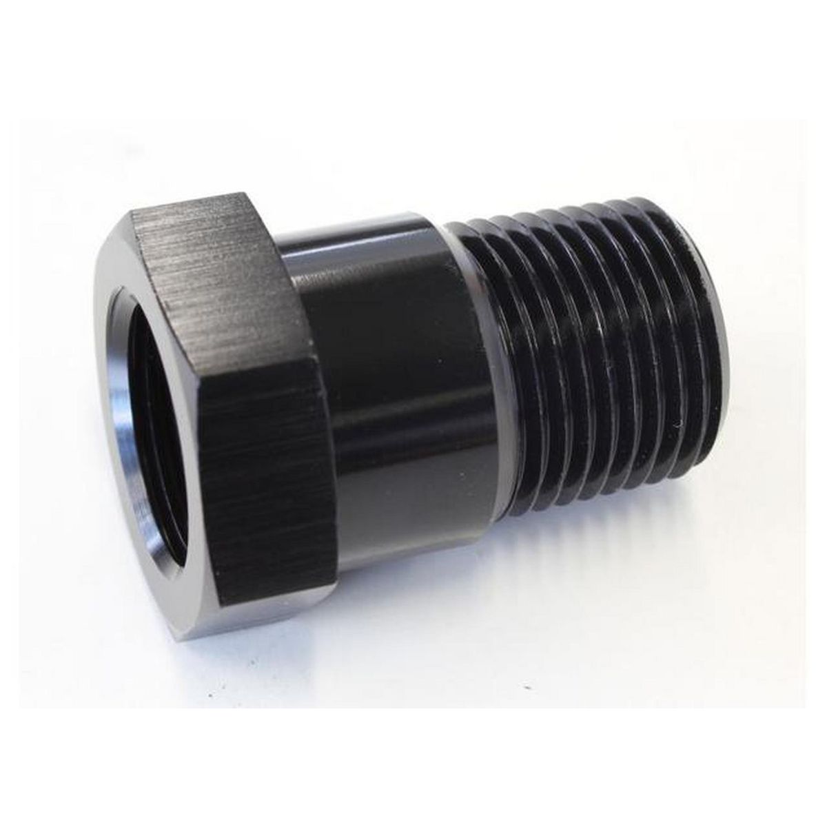 Aeroflow AF660-06BLK Temperature Probe Adapter Black 3/8" Male 5/8" Female