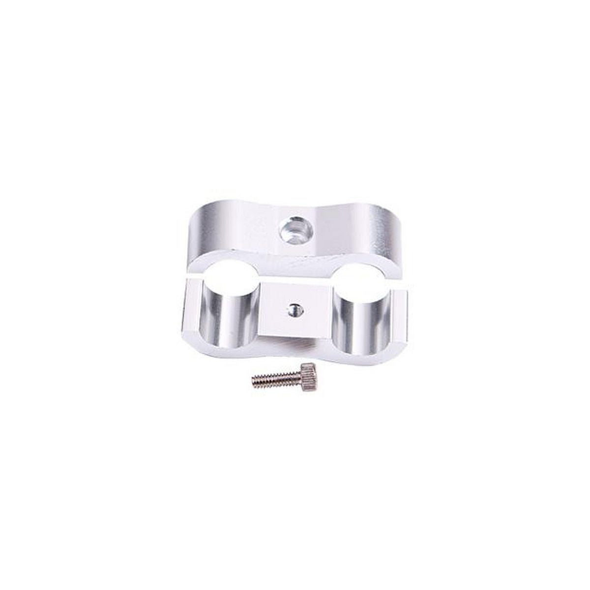Aeroflow AF156-07S Billet Dual Hose Seperator Silver 11mm ID or 7/16" ID
