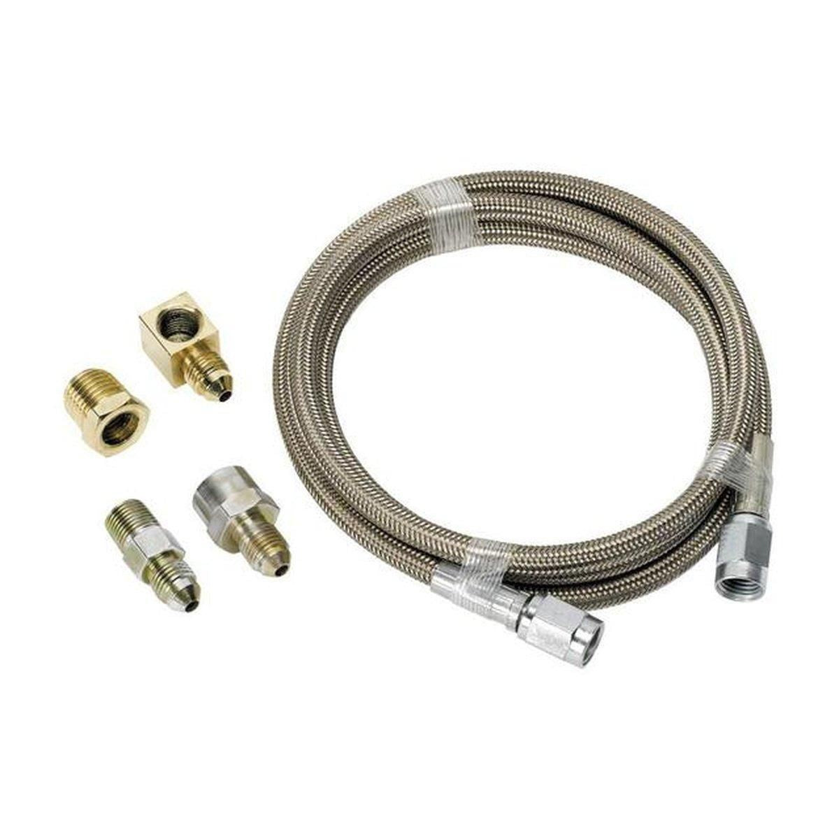 Aeroflow AF30-4004 -4AN X 4Ft Braided SS Line Kitwith Fittings Included