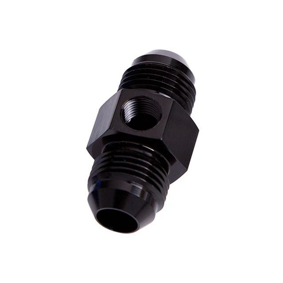 Aeroflow AF141-08BLK Straight Male - Male -8AN Black With 1/8" Npt Port
