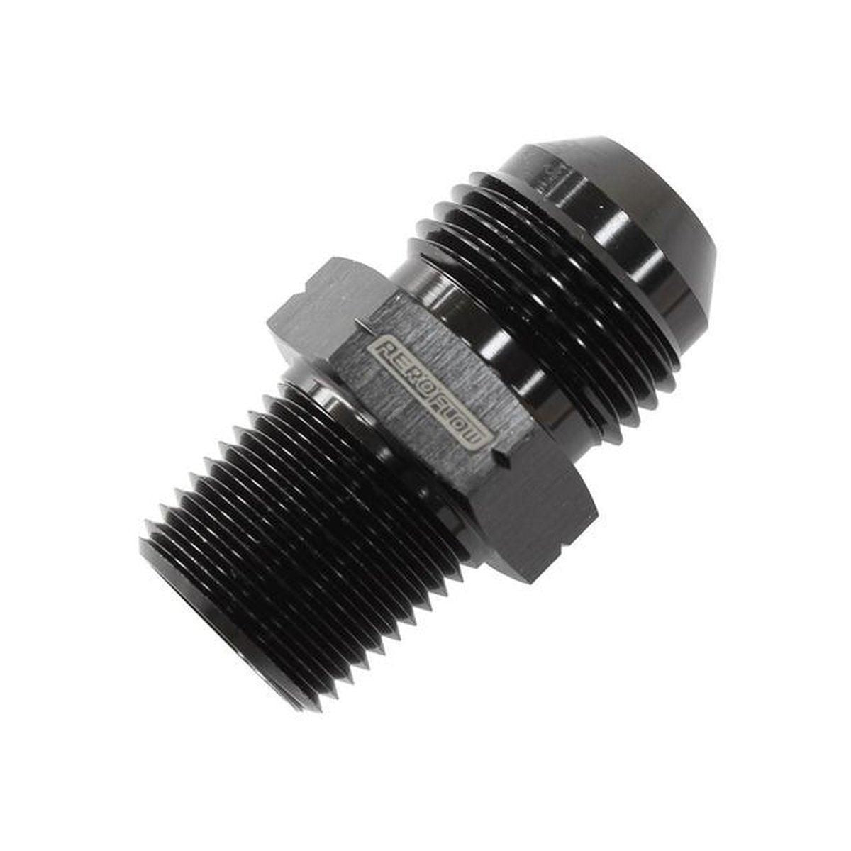 Aeroflow AF756-06BLK 1/4" Bsp Tapered To -6AN British Std Pipe Tapered