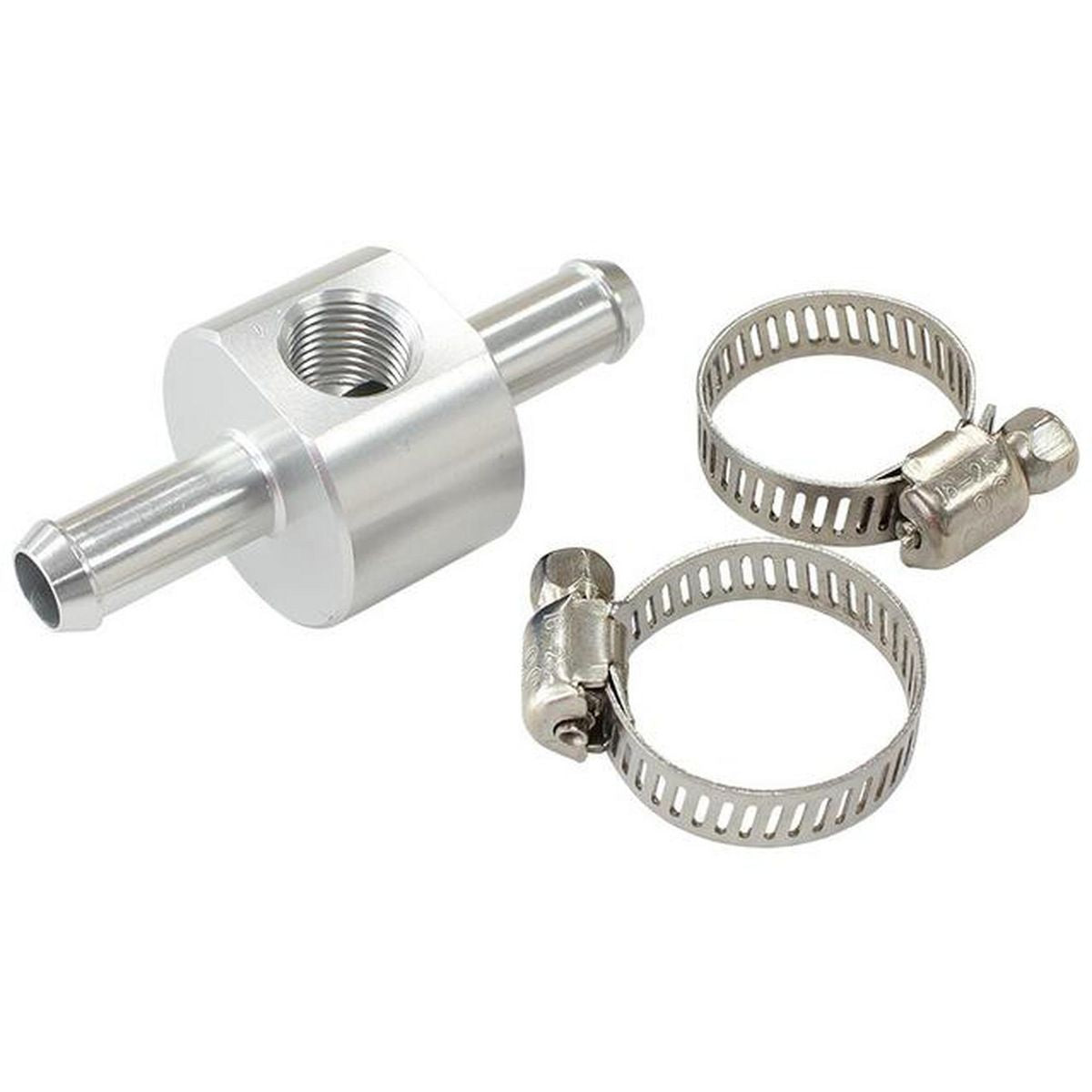 Aeroflow AF138-05S 5/16" Barb With 1/8" Port Adapter Silver Straight