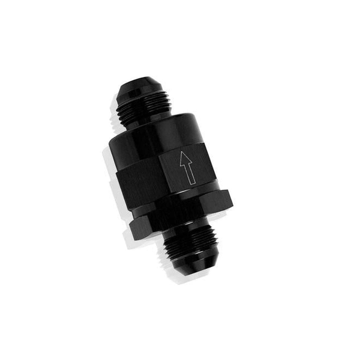 Aeroflow AF612-08BLK Check Valve Inline -8AN Black / One Way Valve