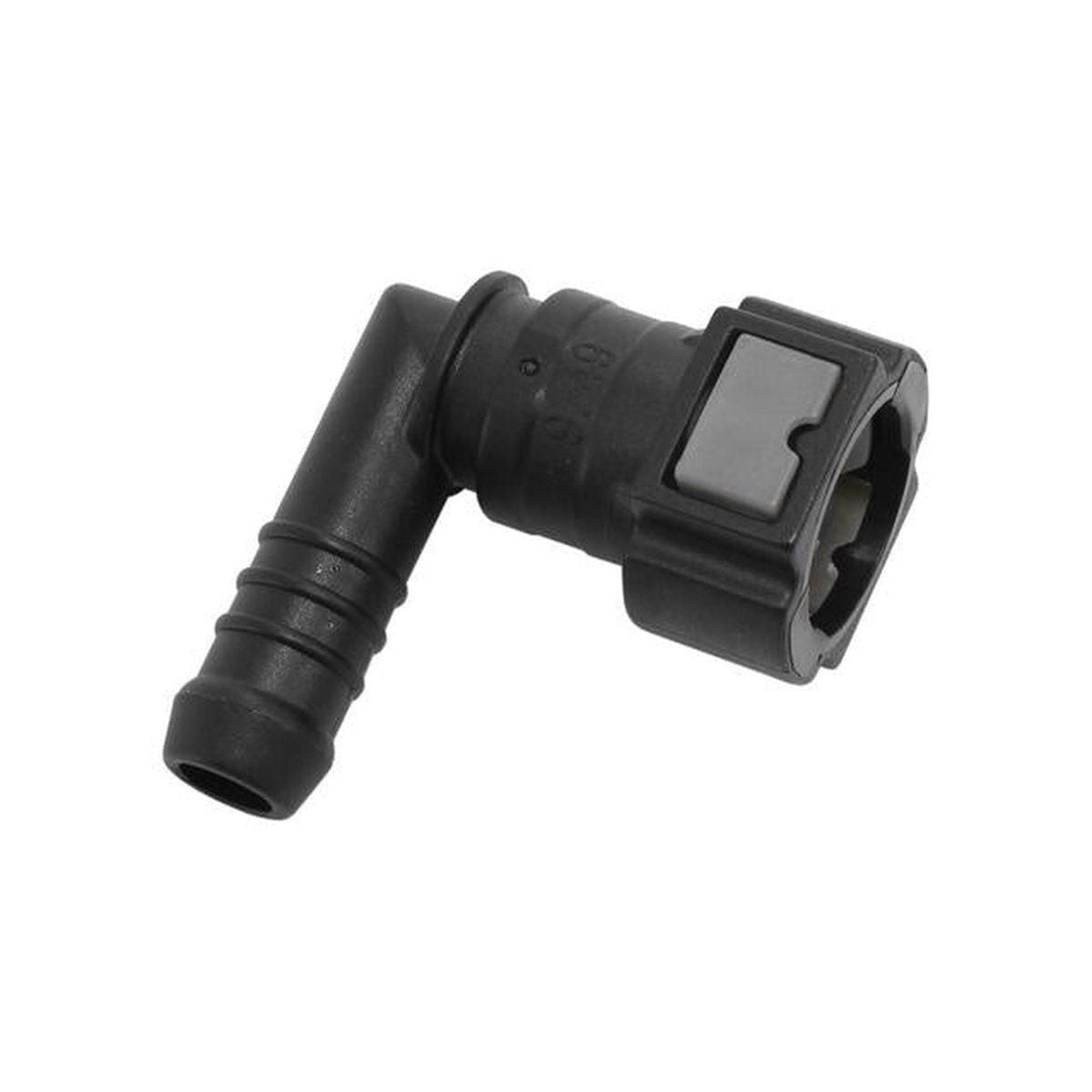 Aeroflow Push On 3/8" EFI Fitting To 3/8" / 9.65mm Barb 90Degree