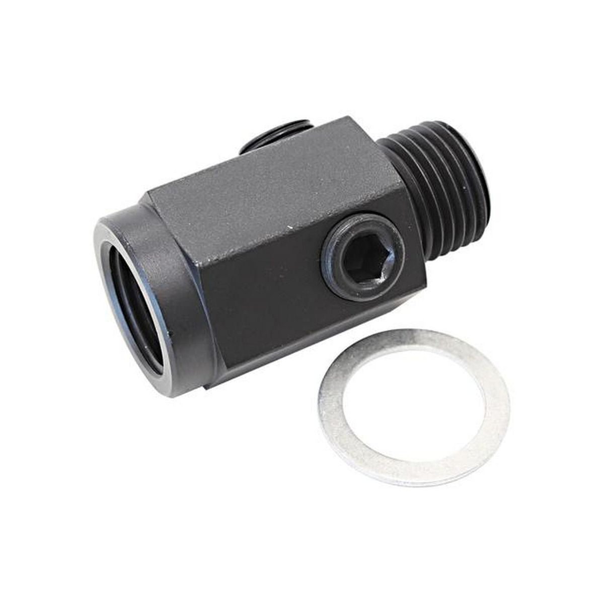 Aeroflow M16 X 1.5 Extension With 1/8" Npt Port Steel Black
